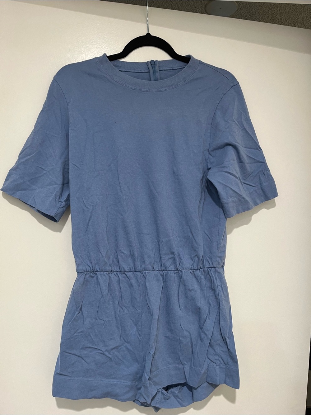Bella Canvas 100% Cotton Blue Short Sleeve Romper